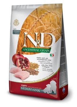 Natural And Delicious Ancestral Dry Chicken  Puppy Medium Maxi 12kg